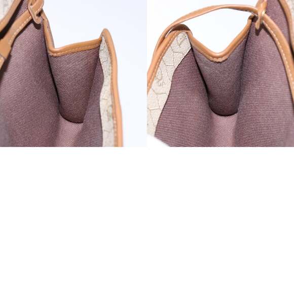 DIOR Honeycomb Canvas Shoulder Bag Pvc Beige Gold - Picture 12 of 12